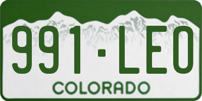 CO license plate 991LEO