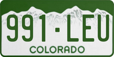CO license plate 991LEU