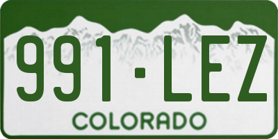 CO license plate 991LEZ