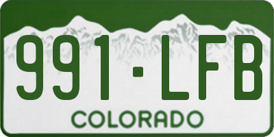 CO license plate 991LFB