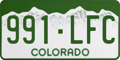 CO license plate 991LFC