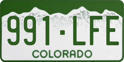 CO license plate 991LFE