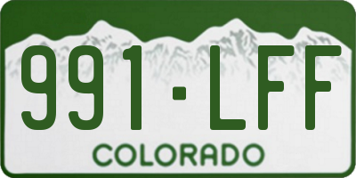 CO license plate 991LFF