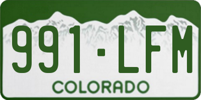 CO license plate 991LFM