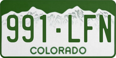 CO license plate 991LFN