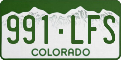 CO license plate 991LFS