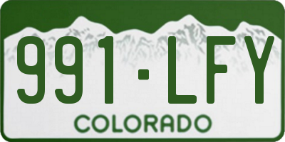 CO license plate 991LFY