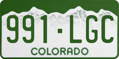 CO license plate 991LGC