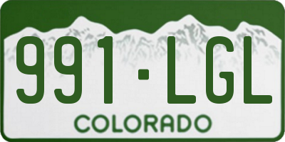 CO license plate 991LGL