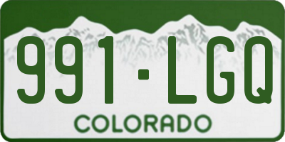 CO license plate 991LGQ