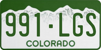 CO license plate 991LGS