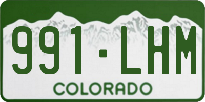 CO license plate 991LHM