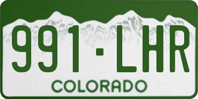 CO license plate 991LHR