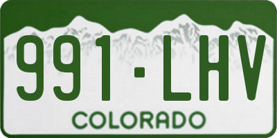 CO license plate 991LHV