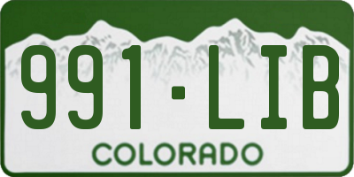 CO license plate 991LIB