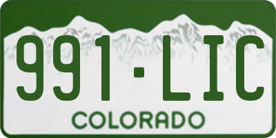 CO license plate 991LIC
