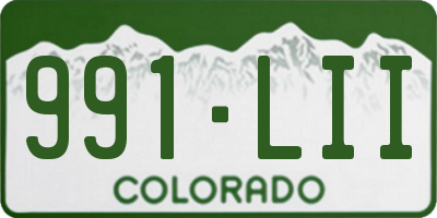CO license plate 991LII