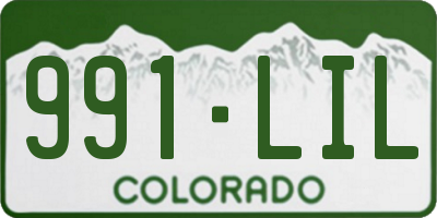 CO license plate 991LIL