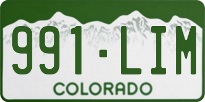 CO license plate 991LIM