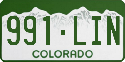 CO license plate 991LIN