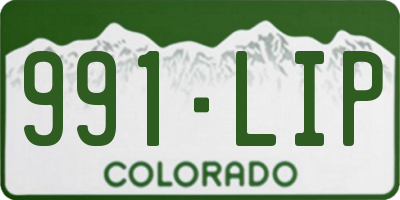 CO license plate 991LIP