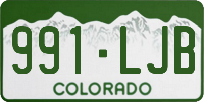 CO license plate 991LJB