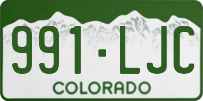 CO license plate 991LJC