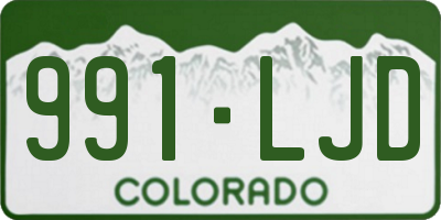 CO license plate 991LJD