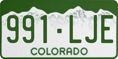 CO license plate 991LJE