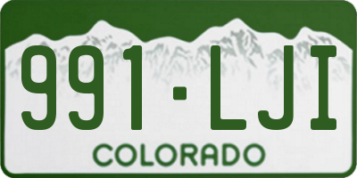 CO license plate 991LJI