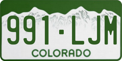 CO license plate 991LJM