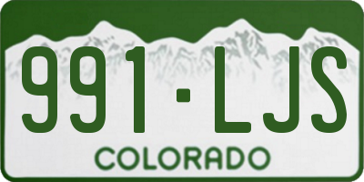 CO license plate 991LJS