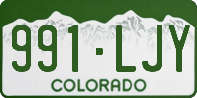 CO license plate 991LJY