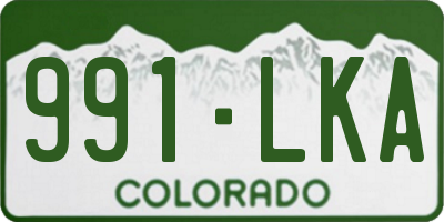 CO license plate 991LKA