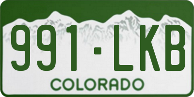 CO license plate 991LKB
