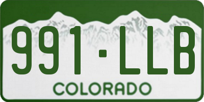 CO license plate 991LLB