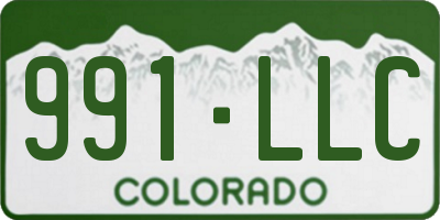 CO license plate 991LLC