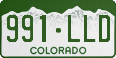 CO license plate 991LLD