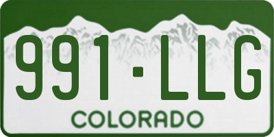 CO license plate 991LLG
