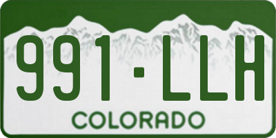CO license plate 991LLH