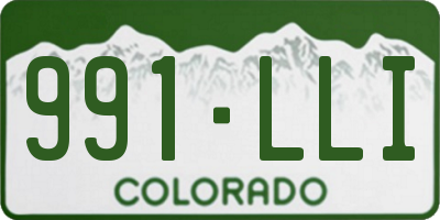 CO license plate 991LLI