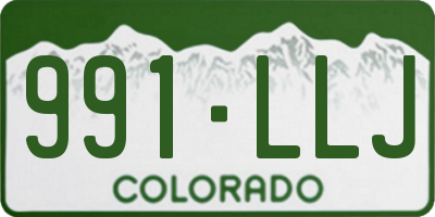 CO license plate 991LLJ