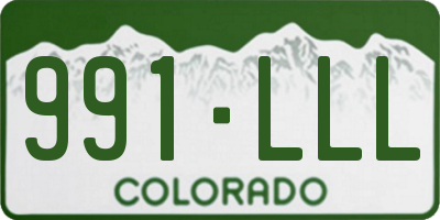 CO license plate 991LLL