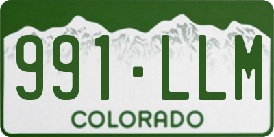 CO license plate 991LLM