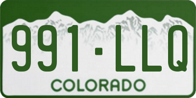 CO license plate 991LLQ