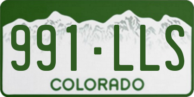 CO license plate 991LLS