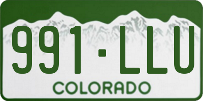 CO license plate 991LLU