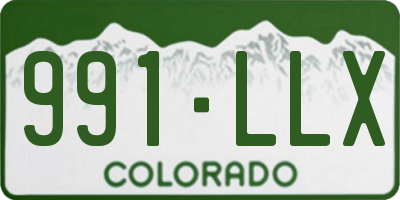 CO license plate 991LLX