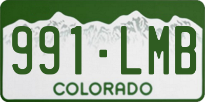 CO license plate 991LMB