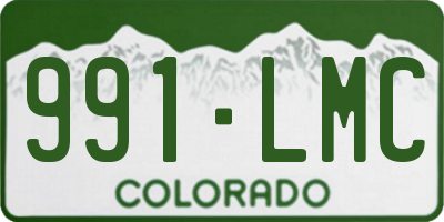 CO license plate 991LMC
